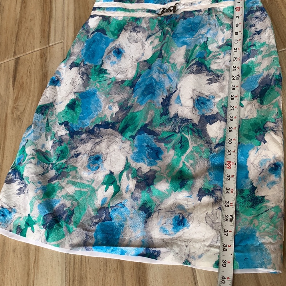 Alex Marie floral dress blue green white size 16 - Picture 8 of 10